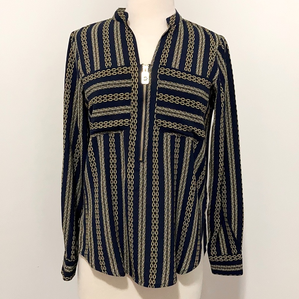 Michael Kors NWT Size Small Chain Print Blouse